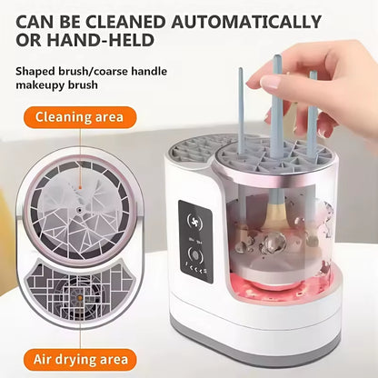 Electric 3 in 1 Makeup Brush Cleaneing Machine Makeup Brush Dryer Portable Automatic USB Cosmetic Brushes Cleaner Tool